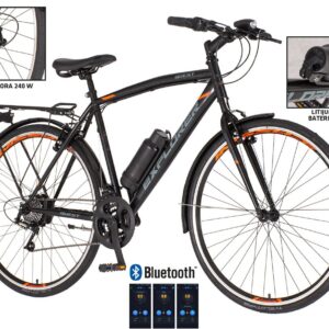 E-bicikl VisitorTouring cross bicikla Explorer crno narandžasta