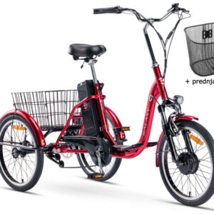 Električni tricikl 20" VIGO (250W 36V/10.4Ah lithium) crvena