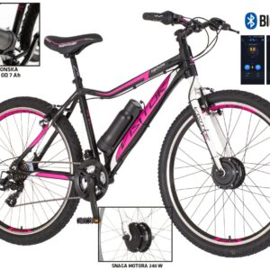 E-bicikl Visitor Explosion crno roza